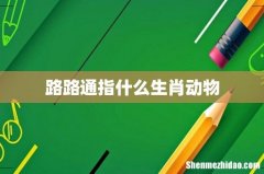 路路通指什么生肖动物
