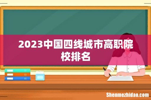 2023中国四线城市高职院校排名