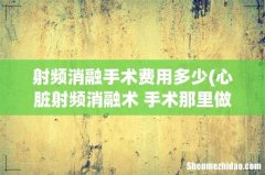 心脏射频消融术 手术那里做的好，有没有做这个手术的权威专家？费用大概多少钱。会不会出