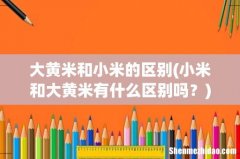 小米和大黄米有什么区别吗？ 大黄米和小米的区别