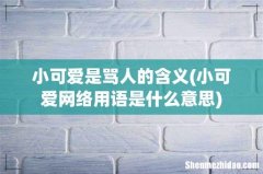小可爱网络用语是什么意思 小可爱是骂人的含义