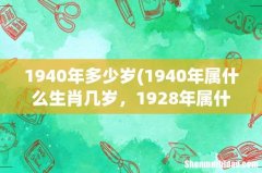 1940年属什么生肖几岁，1928年属什么生肖几岁 1940年多少岁