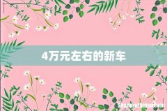 4万元左右的新车