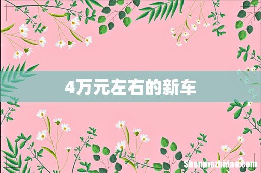 4万元左右的新车