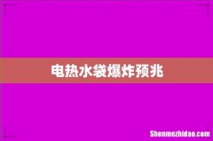 电热水袋爆炸预兆
