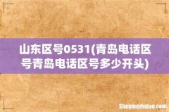 青岛电话区号青岛电话区号多少开头 山东区号0531
