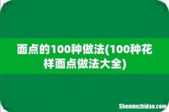 100种花样面点做法大全 面点的100种做法