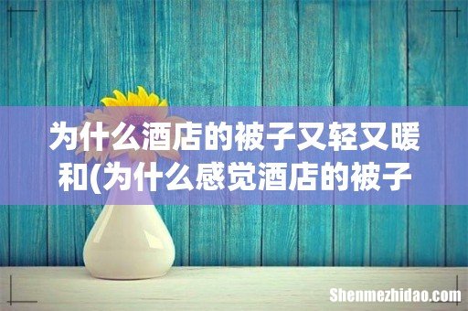为什么感觉酒店的被子比家里的舒服一点呢? 为什么酒店的被子又轻又暖和
