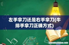 牛排手拿刀正确方式 左手拿刀还是右手拿刀