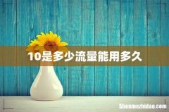 10是多少流量能用多久