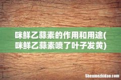 咪鲜乙蒜素喷了叶子发黄 咪鲜乙蒜素的作用和用途