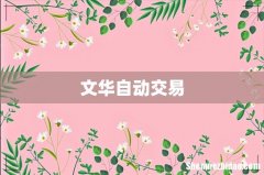 文华自动交易