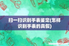怎样识别手表的真假 扫一扫识别手表鉴定