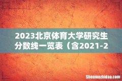 含2021-2022历年复试 2023北京体育大学研究生分数线一览表