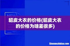 貂皮大衣的价格为啥差很多 貂皮大衣的价格