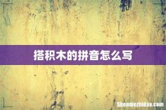 搭积木的拼音怎么写
