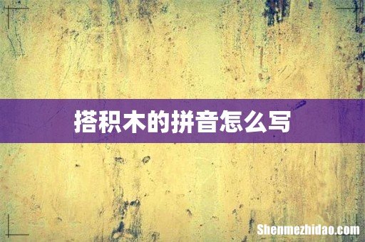 搭积木的拼音怎么写