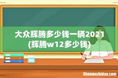 辉腾w12多少钱 大众辉腾多少钱一辆2021