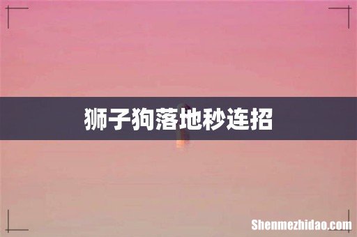 狮子狗落地秒连招