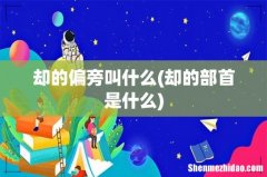 却的部首是什么 却的偏旁叫什么
