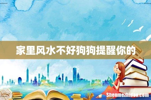 家里风水不好狗狗提醒你的