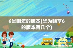 华为畅享6的版本有几个 6是哪年的版本