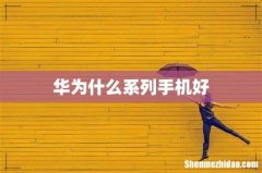 华为什么系列手机好