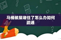 马桶被屎堵住了怎么办如何疏通