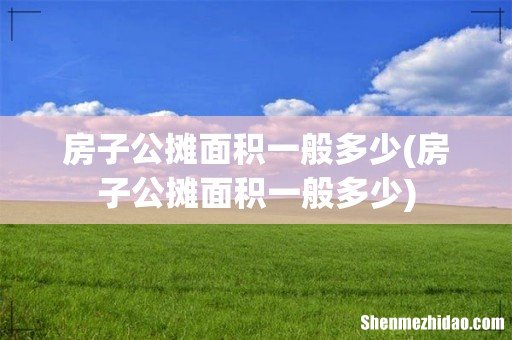 房子公摊面积一般多少 房子公摊面积一般多少