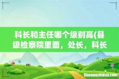 县级检察院里面，处长，科长，主任哪个职位高？高低是怎么 科长和主任哪个级别高