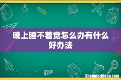 晚上睡不着觉怎么办有什么好办法