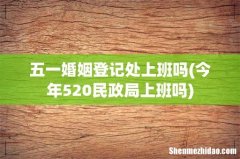 今年520民政局上班吗 五一婚姻登记处上班吗