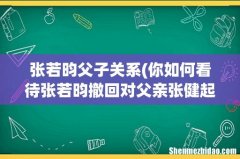 你如何看待张若昀撤回对父亲张健起诉这件事？ 张若昀父子关系