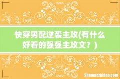 有什么好看的强强主攻文？ 快穿男配逆袭主攻