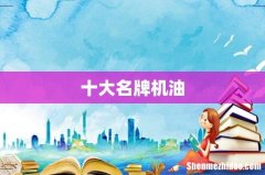 十大名牌机油