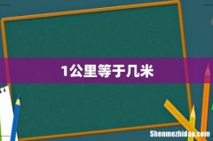 1公里等于几米
