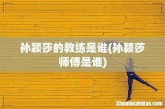 孙颖莎师傅是谁 孙颖莎的教练是谁
