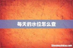 每天的水位怎么查