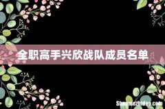 全职高手兴欣战队成员名单