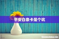 平安白条卡是个坑