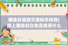 路上锯齿状白色实线是什么标线- 锯齿状道路交通标志标线