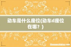 动车d座位在哪？ 动车是什么座位