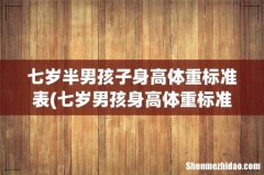 七岁男孩身高体重标准 七岁半男孩子身高体重标准表