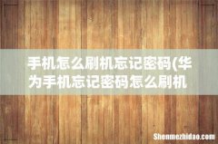 华为手机忘记密码怎么刷机 需要做好这些步骤 手机怎么刷机忘记密码