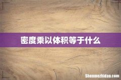 密度乘以体积等于什么