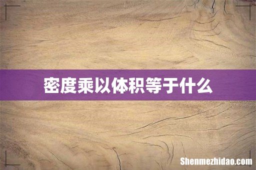 密度乘以体积等于什么