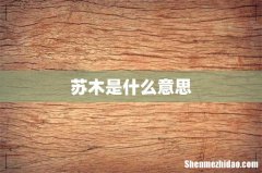 苏木是什么意思