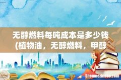 植物油，无醇燃料，甲醇燃料优缺点对比？ 无醇燃料每吨成本是多少钱