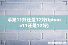 iphone11还是12好 苹果11好还是12好