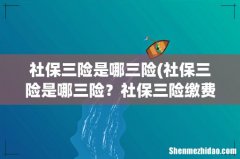 社保三险是哪三险？社保三险缴费比例是多少 社保三险是哪三险